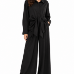 Front-Tie Button-Up Shirt