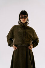 Suede High-Neck Jacket - Image 2