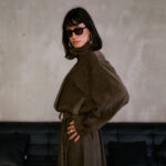 Suede High-Neck Jacket