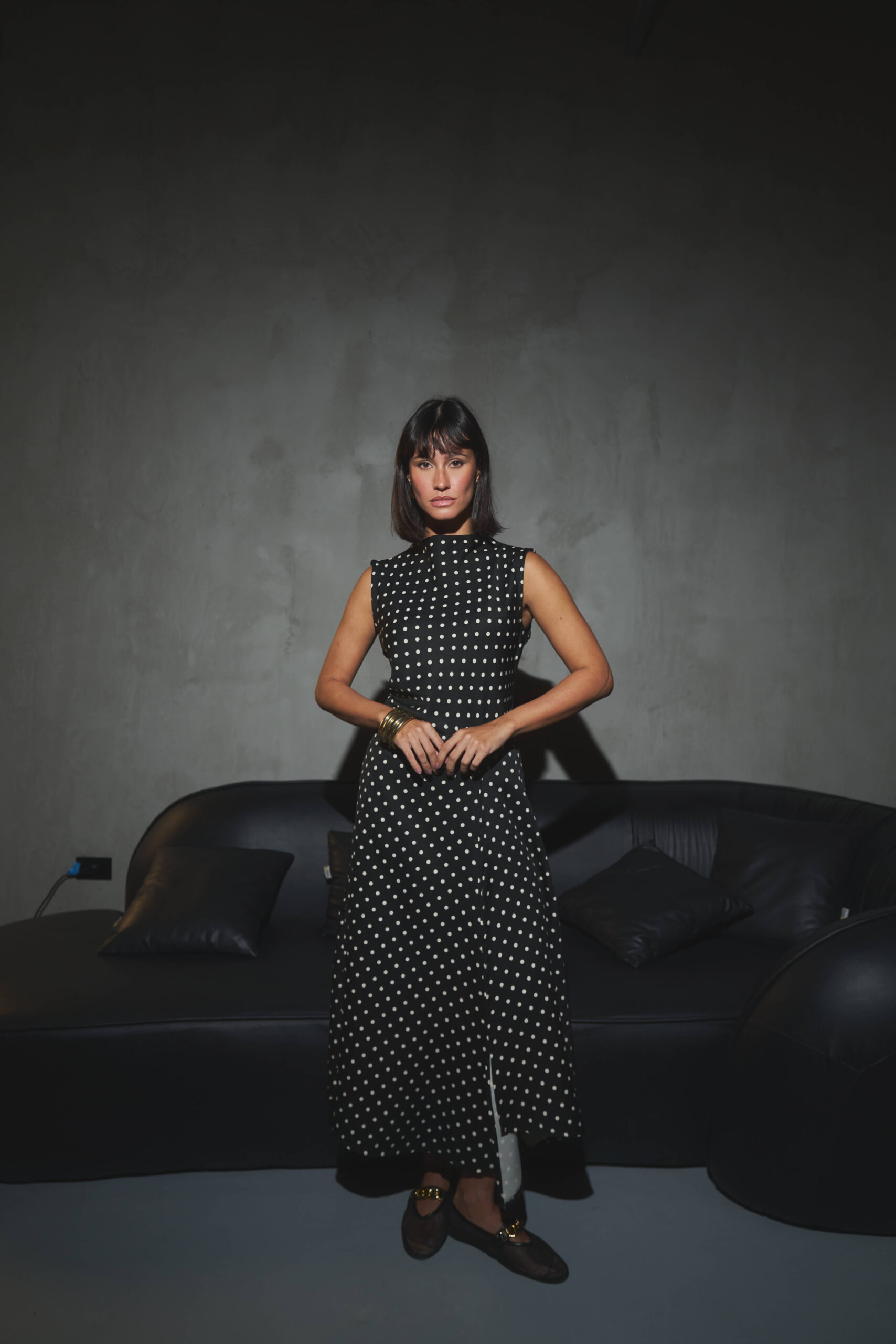 BTS09663 Polka Dots Dress - Image 1
